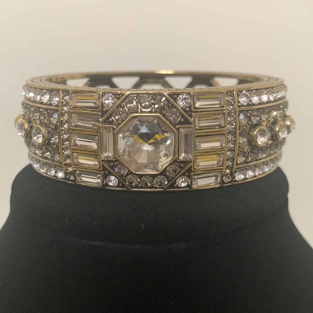 Heidi Daus Swarovski crystal cuff statement bracelet